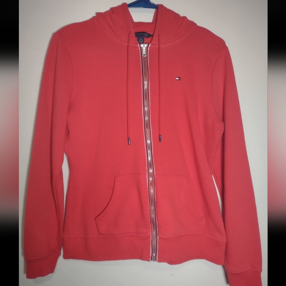 Item: Tommy Hilfiger Zippered Hooded Jacket (Woman's Medium)